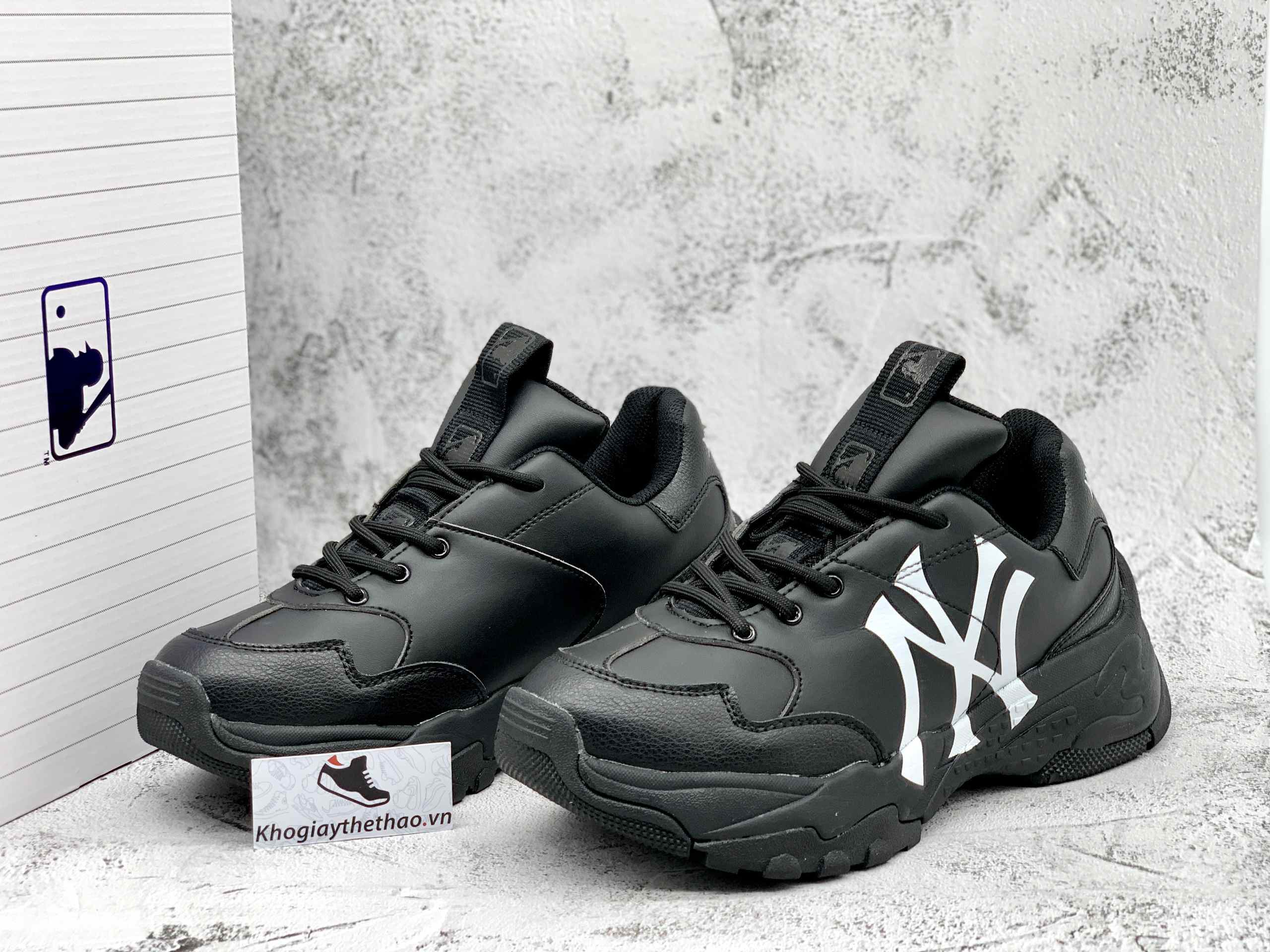 Giày Sneaker MLB màu trắng chữ ny đen  Full box  Shopee Việt Nam