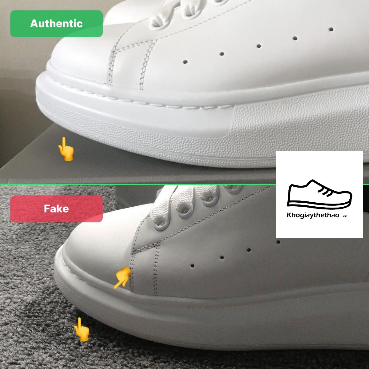 Cách phân biệt giày replica super fake và fake 1  Thiên Hương Shoes