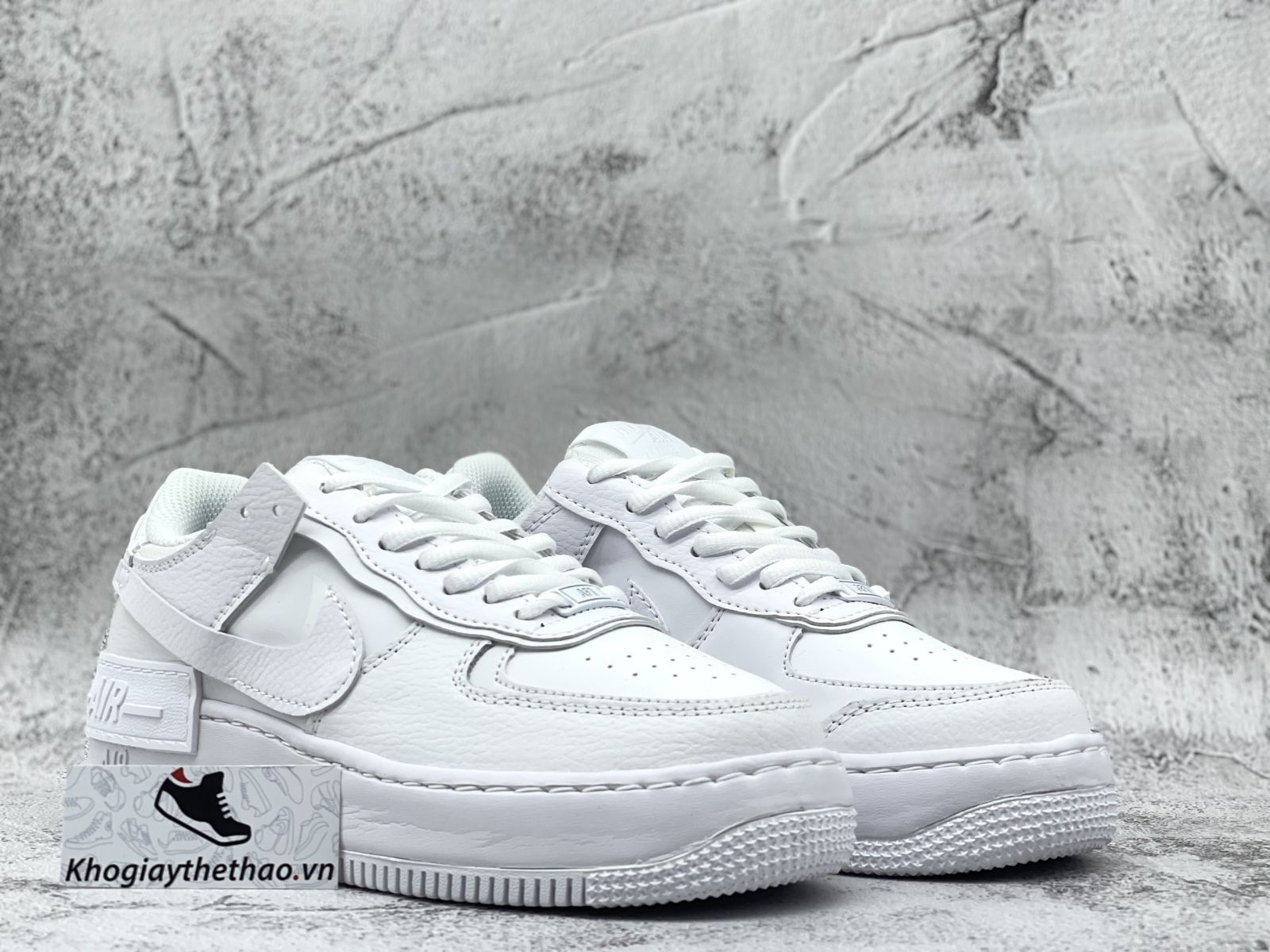 Giày Nike air force 1 Shadow Triple White Replica