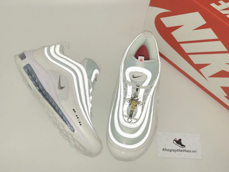 Nike air max 97 Jesus trắng xanh