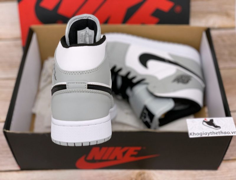 Giày Nike Air Jordan 1 Mid Light Smoke Grey rep 11